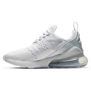 Big Kids Size 3.5Y-Nike Air Max 270 GS Running Shoes White Silver 943345-103 NEW
